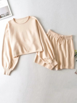 Костюм трикотаж свитшот + шорты 2021