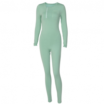 Комбинезон длинный рукав на флисе молния и карман на груди