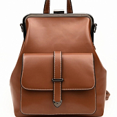картинка Рюкзак кожзам грушевидный застежка как у кошелька от магазина LonnaMag