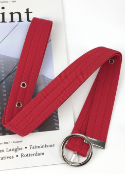 Ремень тканевый  круглая пряжка