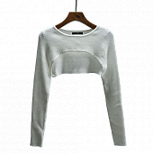 Картинка Топ нарукавники белый трикотаж (есть комплект) от магазина LonnaMag