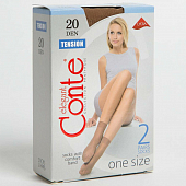 картинка Носки капроновые полиамид CONTE TENSION 20 den (2 пары) от магазина LonnaMag