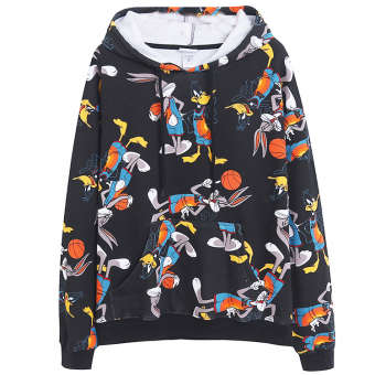 Худи на флисе принт Space Jam Looney Tunes