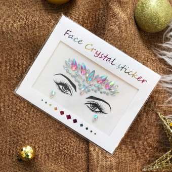 Наклейки для макияжа Стразы сверху и 1 капля под глазом