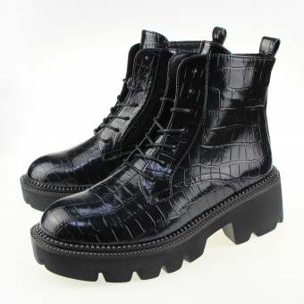 Ботинки YODER мартинсы теснение под крокодила зубчатая подошва