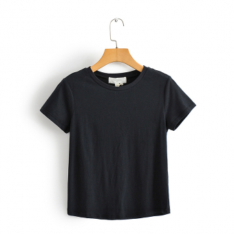 Футболка свободная черная однотон