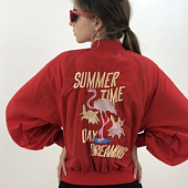 Картинка Ветровка на спине фламинго от магазина LonnaMag