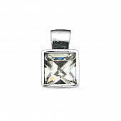 картинка Подвеска Белый кристалл в квадрате (серебрение) от магазина LonnaMag