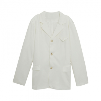 Костюм белый пиджак свободный + брюки