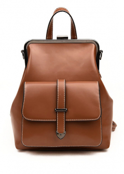 Рюкзак кожзам грушевидный застежка как у кошелька