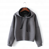 Картинка Худи basic с толстыми черными шнурками от магазина LonnaMag