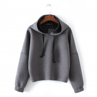 Худи basic с толстыми черными шнурками