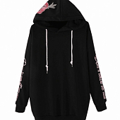 Картинка Худи вышивка розы Don’t talk to me от магазина LonnaMag