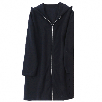 Платье толстовка на молнии флис капюшон