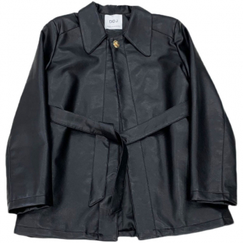 Куртка жакет эко-кожа 1 золотая застежка + пояс