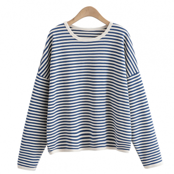 Лонгслив в тонкую полоску как тельняшка