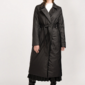 Картинка Пальто дутое - пуховик прямое в пол две пуговицы  от магазина LonnaMag