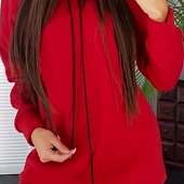 Картинка Толстовка худи на флисе черные шнурки с узелком от магазина LonnaMag