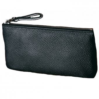 Кошелек чехол ультратонкий мягкая зернистая эко кожа на замке шнурок с белой полосой