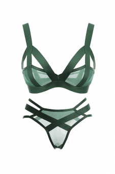 Комплект лиф + плавки с сетчатыми вставками