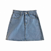 Картинка Юбка джинс мини расклешенная книзу от магазина LonnaMag