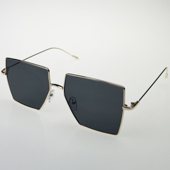 Очки угловатые крупные квадратные тонкая металл оправа