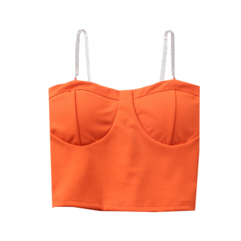 Топ бюстье чашки лямки из страз