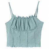 Картинка Топ майка шов под грудью со сборкой оверлок по краям от магазина LonnaMag