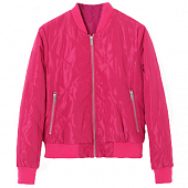 Картинка Бомбер стеганый ромбами подклад в цвет 2 кармана на молнии от магазина LonnaMag