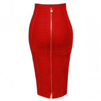 Юбка миди горизонтальные полосы молния по длине 2 замка