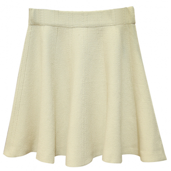 Юбка мини трикотаж двойные полосы по кругу в цвет