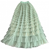 Картинка Юбка миди гофре пояс на резинке многоуровневая  от магазина LonnaMag