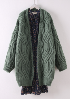 Кардиган объемная вязка ромбами
