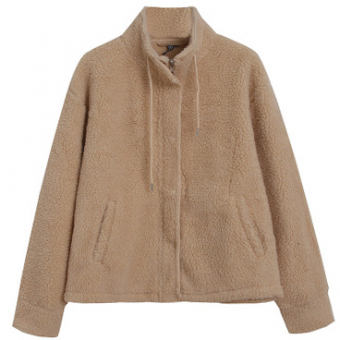 Куртка плюшевая на молнии ворот стойка 2 кармана