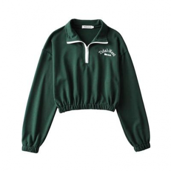 Свитшот короткий белая молния Tidal-Nest