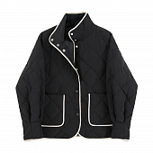 Картинка Куртка стеганная ворот стойка накладные карманы окантовка другого цвета от магазина LonnaMag