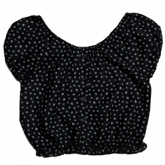 Топ края на резинках пуговицы принт точки горох (есть комплект)