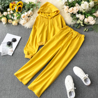 Спортивный костюм толстовка с капюшоном + прямые штаны