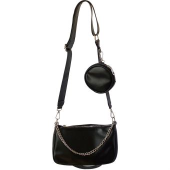 Сумка crossbody + круглый кошелек на ремне + цепочка и 2 ремешка