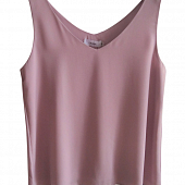 Картинка Топ майка S`20 шифон 2 слоя широкие лямки от магазина LonnaMag