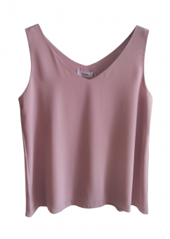 Топ майка S`20 шифон 2 слоя широкие лямки