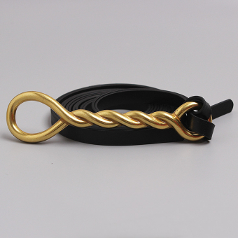 Пояс скрученная золотоя пряжка