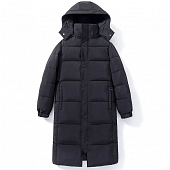 Картинка Пуховик макси на кнопках капюшон карманы на молнии от магазина LonnaMag