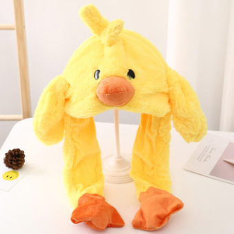 Шапка с двигающимися ушками - Цыпленок