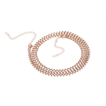 Цепь на грудь стразы X перекрестие