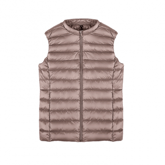 Жилет стеганный полосами однотон