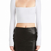 Картинка Топ укороченный глубокий вырез длинный рукав от магазина LonnaMag