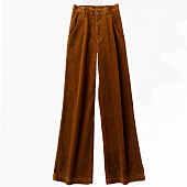 Картинка Брюки вельвет широкие талия сзади на резинке от магазина LonnaMag