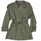 Картинка Тренч oversize короткий клапаны с пуговицами ремешки на рукавах + пояс от магазина LonnaMag