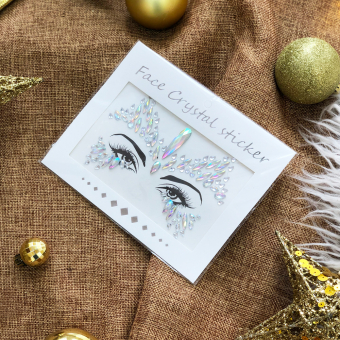 Наклейки для макияжа Стразы сверху и снизу